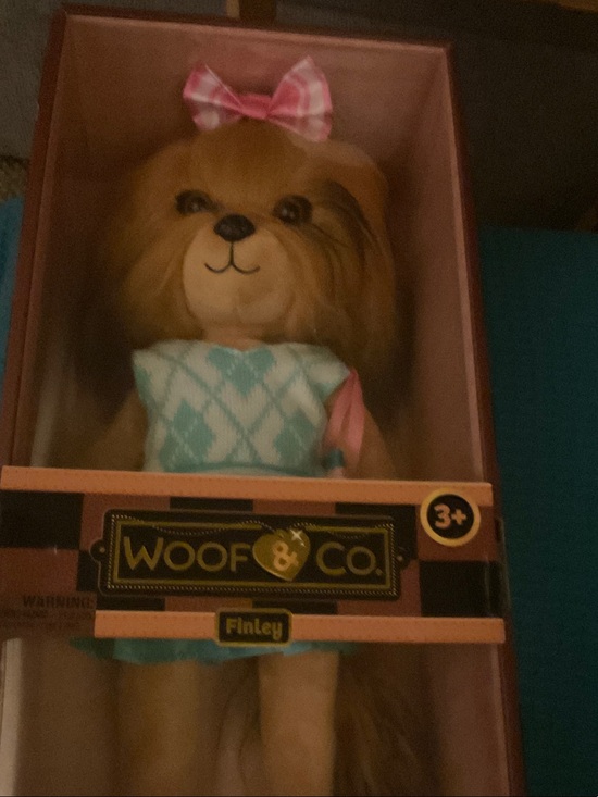 Woof Co Other - Finley Plush Dog Toy in Pink and Turquoise